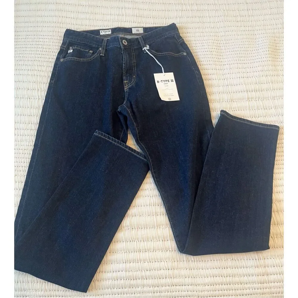 AG Adriano Goldschmied B-Type III Easy JeansBlue Cotton Polyurethane Jeans 29x35
